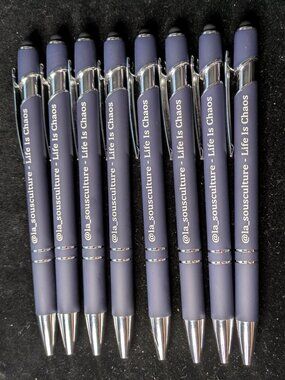 NWOT - "Life Is Chaos" by @la_sousculture - One Navy Blue Dual Pen & Stylus